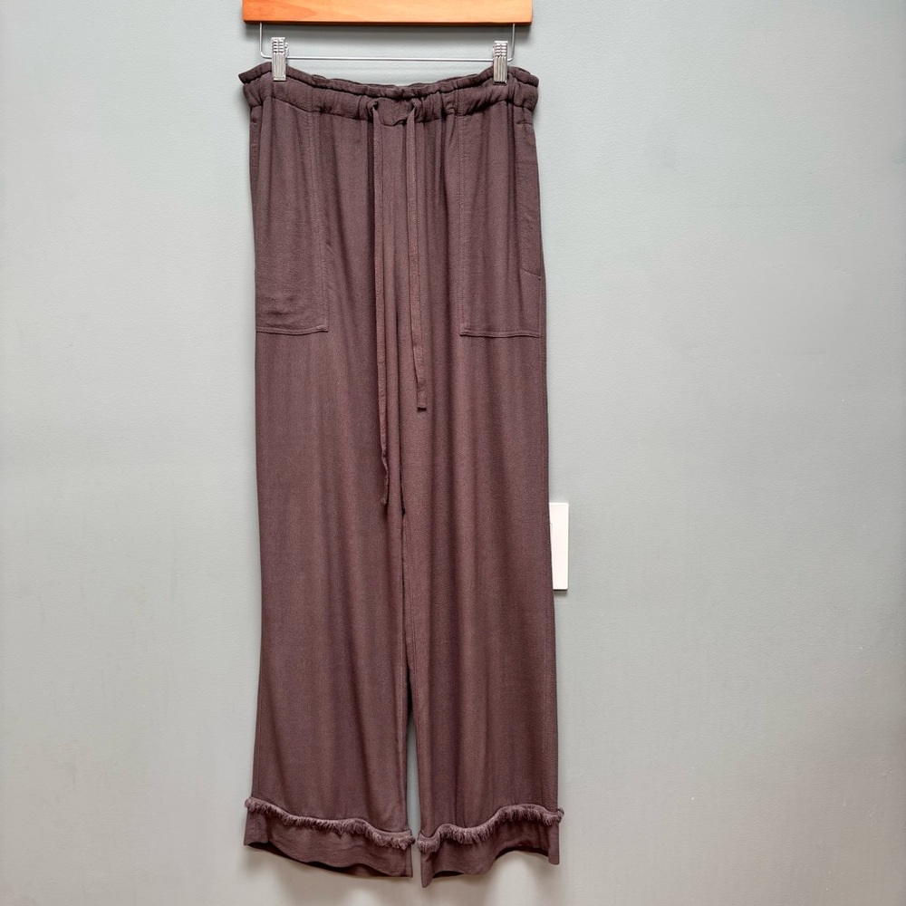 Raquel Allegra Cere Flare Wide Leg Pants in Gray M